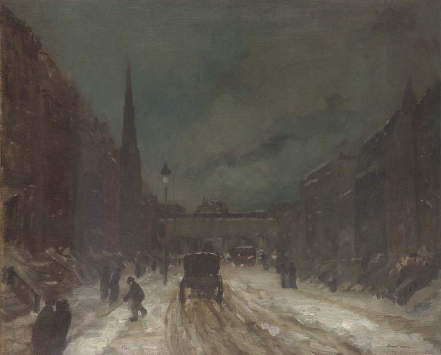 Robert Henri Street Scene with Snow
